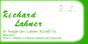 richard lahner business card